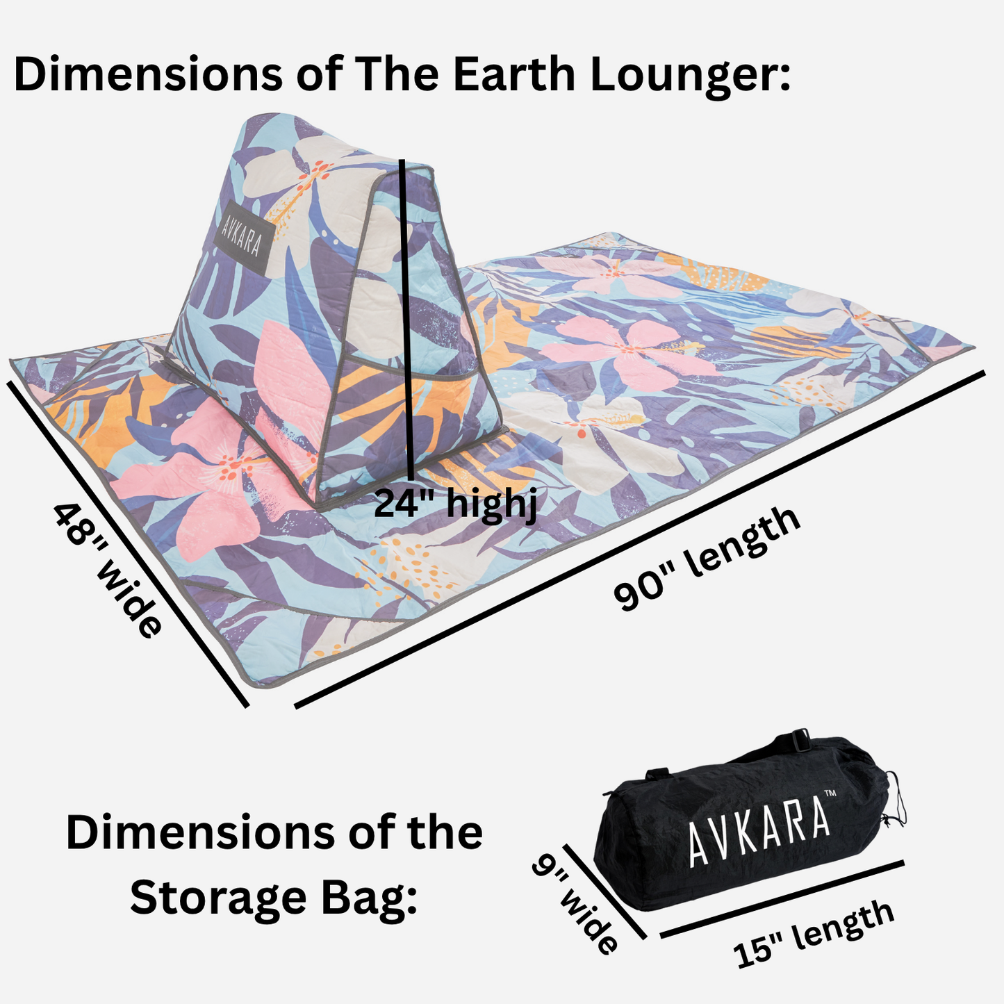 Tropical Earth Lounger and Foot Pump Bundle