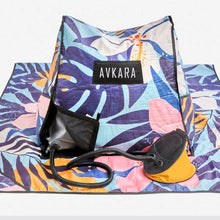 Load image into Gallery viewer, Inflatable Tropical Earth Lounger and Foot Pump Bundle AVKARA